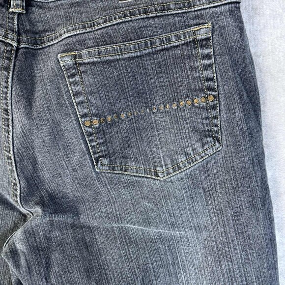 Y2K Gray GLO Flare Jeans Size 9 - Picture 3 of 9